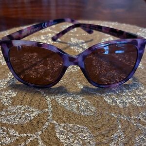 Foster Grant Purple Tortoiseshell Sunglasses with Brown Lenses